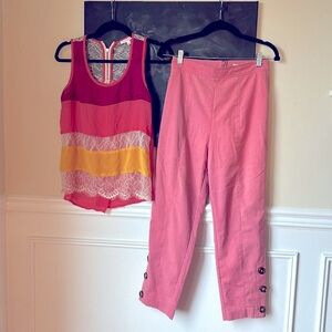 Cute combo; Mango & Sebastian top and CMed collective pants